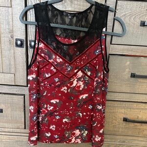 Miss Me Burgundy Floral Lace Blouse